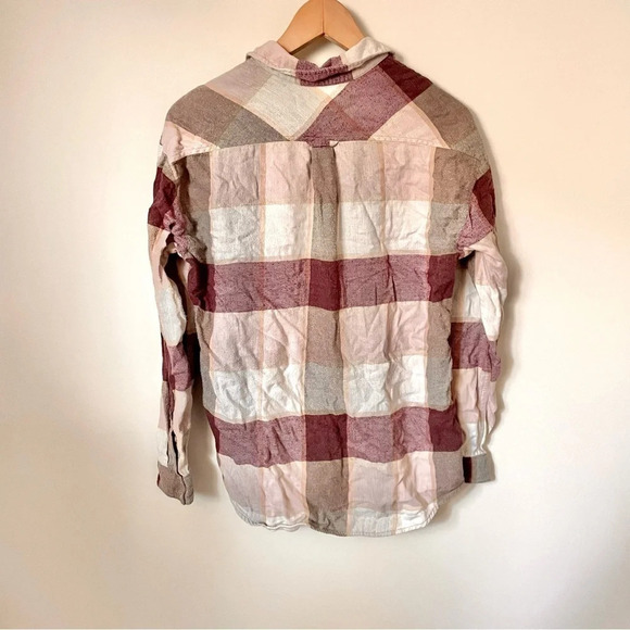 Aritzia Wilfred Free Plaid Flannel Cotton  Button Down - Picture 2 of 9
